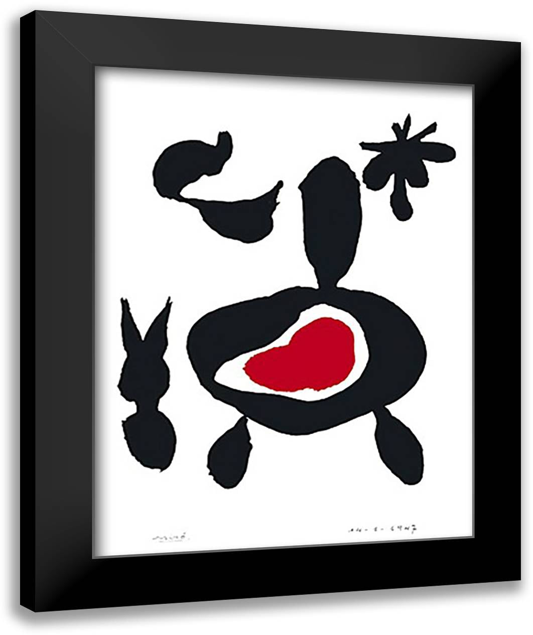 Study for the Cover of the Catalogue 28x36 Black Modern Wood Framed Art Print Poster by Miro, Joan