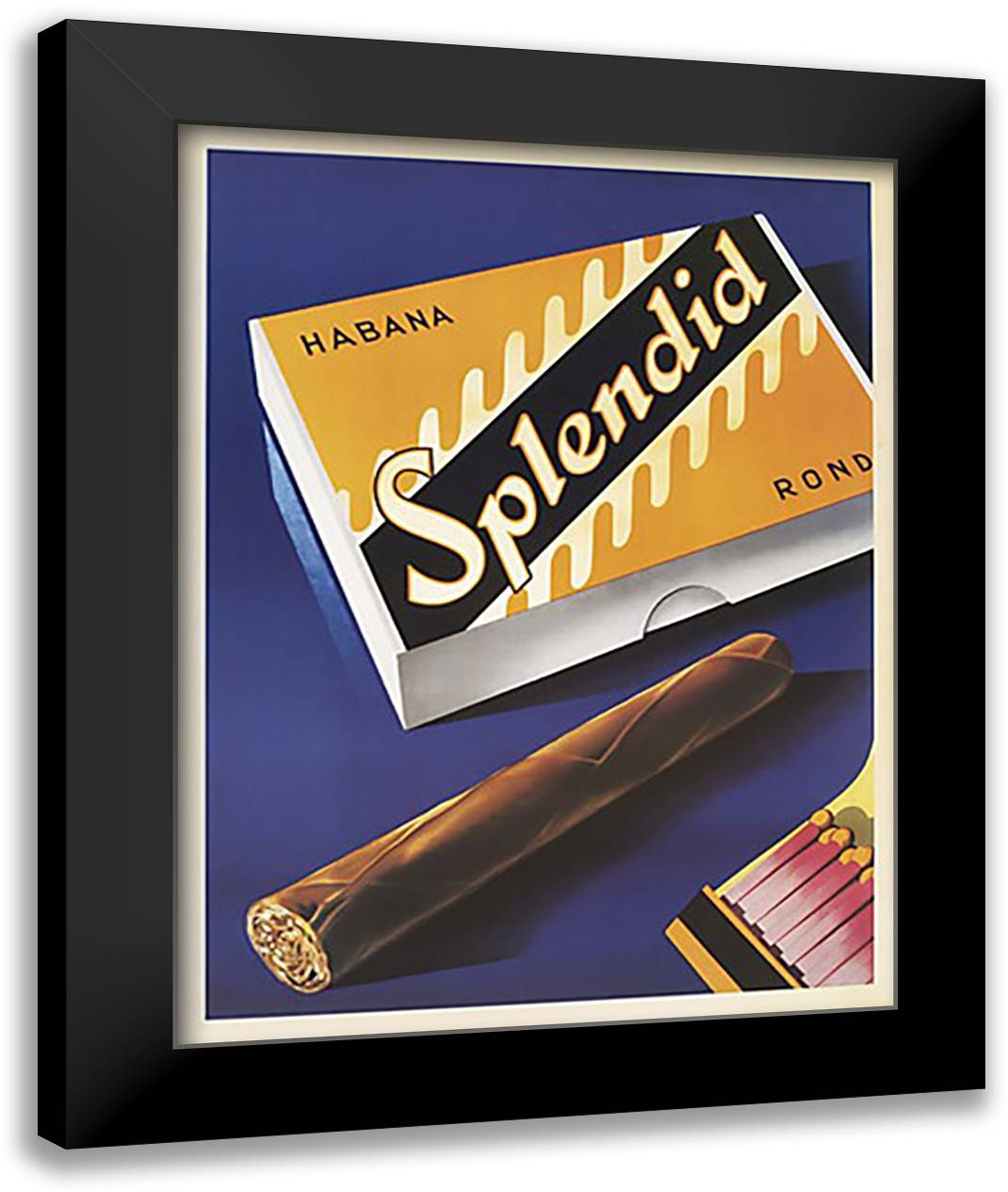 Splendid Habana 1930 28x36 Black Modern Wood Framed Art Print Poster by Neukomm, Fred