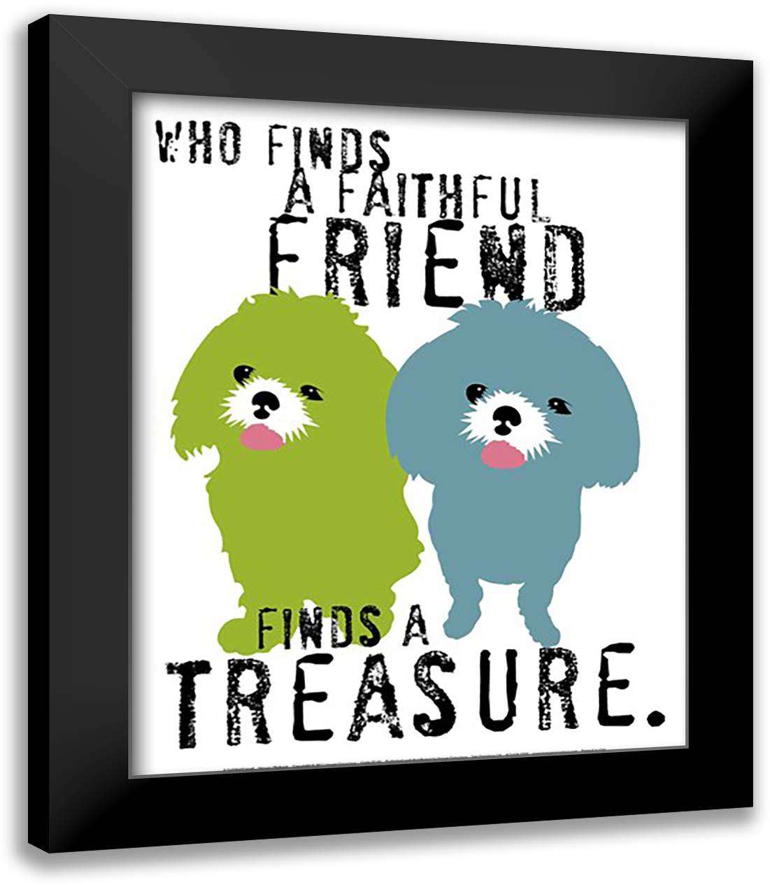 A Faithful Friend 15x18 Black Modern Wood Framed Art Print Poster by Oliphant, Ginger
