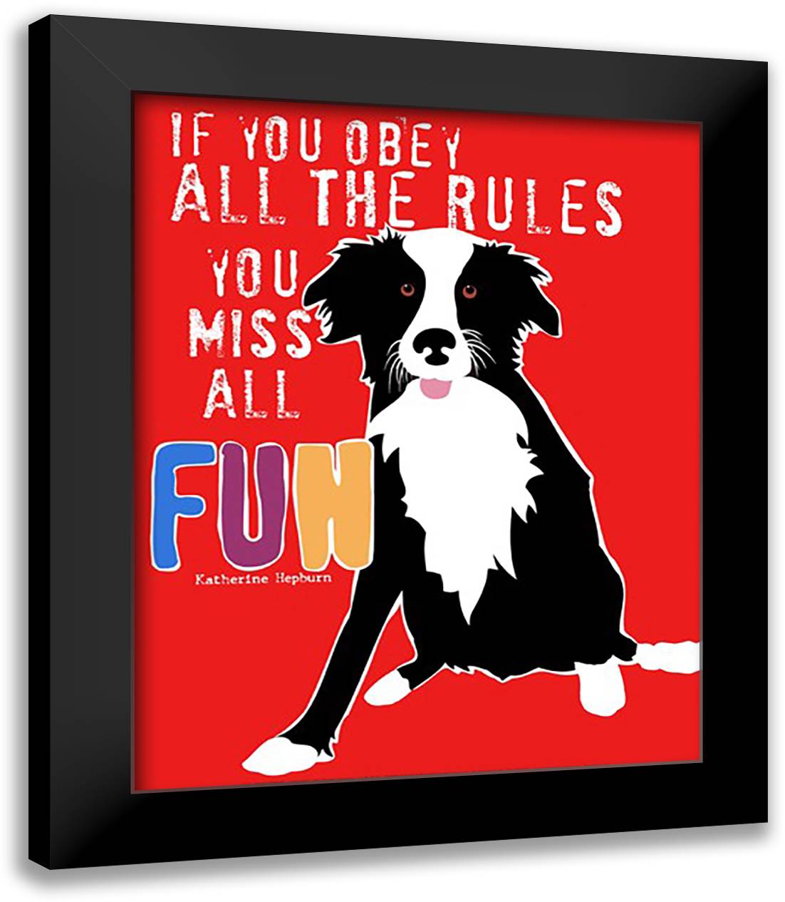 Fun 15x18 Black Modern Wood Framed Art Print Poster by Oliphant, Ginger