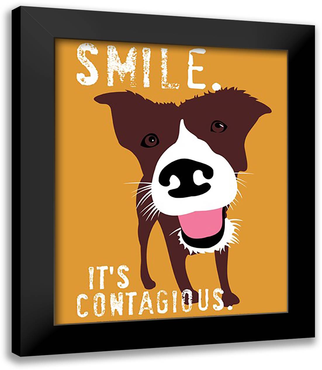 Smile 15x18 Black Modern Wood Framed Art Print Poster by Oliphant, Ginger