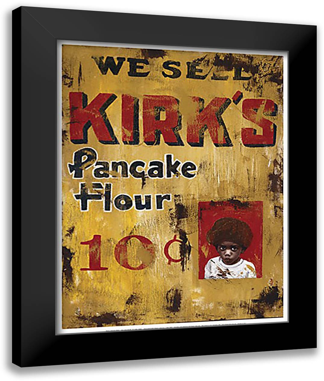 Kirk's Pancake Flour 14x17 Black Modern Wood Framed Art Print Poster by Smith, Cedric