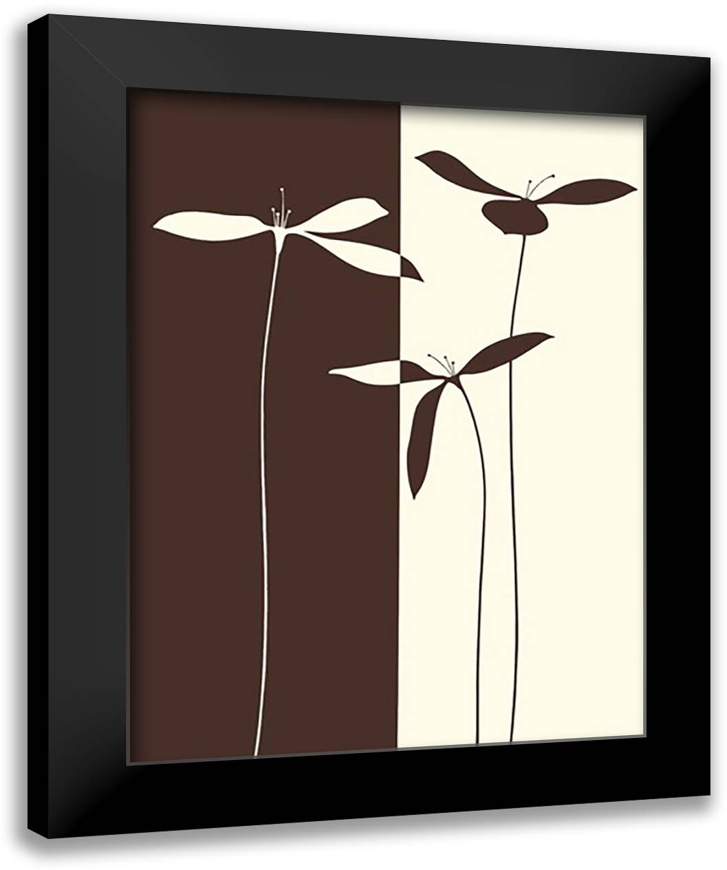 Petals I 22x28 Black Modern Wood Framed Art Print Poster by Sakai, Takashi