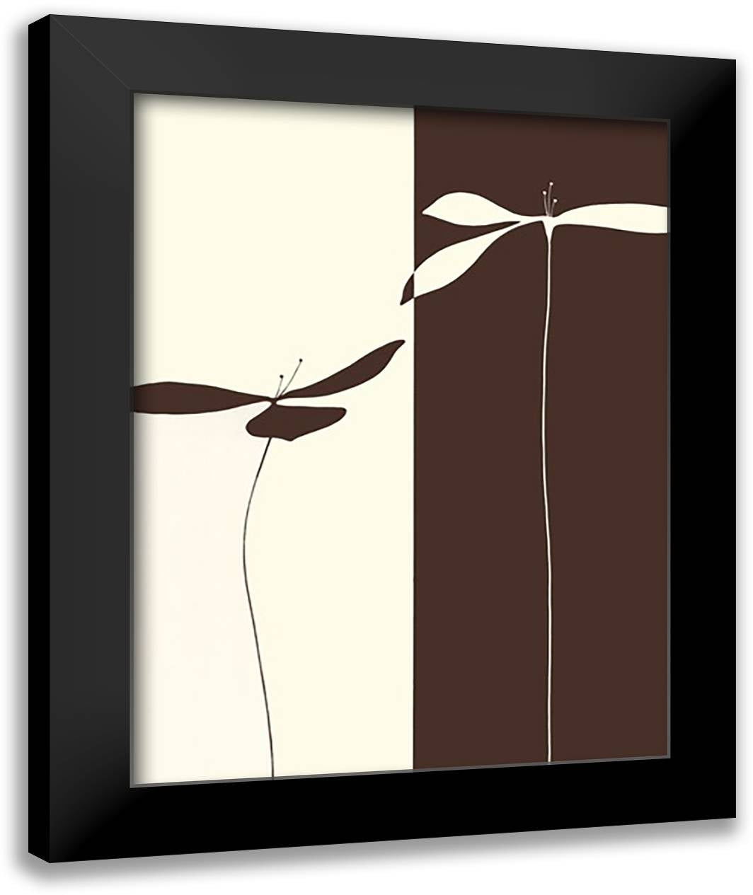Petals II 22x28 Black Modern Wood Framed Art Print Poster by Sakai, Takashi
