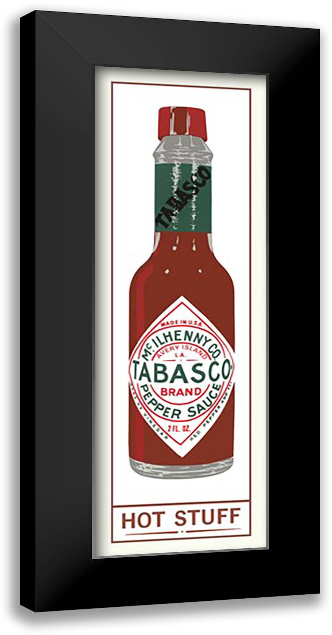 Hot Stuff 14x36 Black Modern Wood Framed Art Print Poster by USG