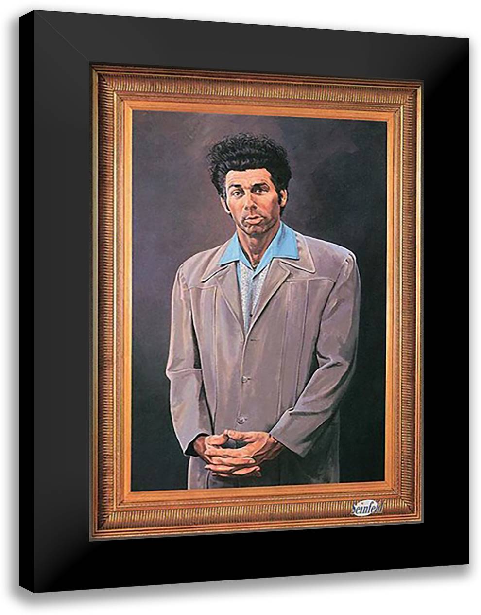 Kramer 28x40 Black Modern Wood Framed Art Print Poster