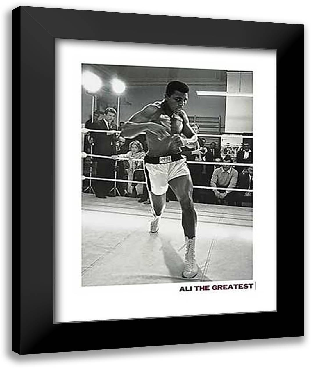 Greatest, Shadow Boxing 28x36 Black Modern Wood Framed Art Print Poster
