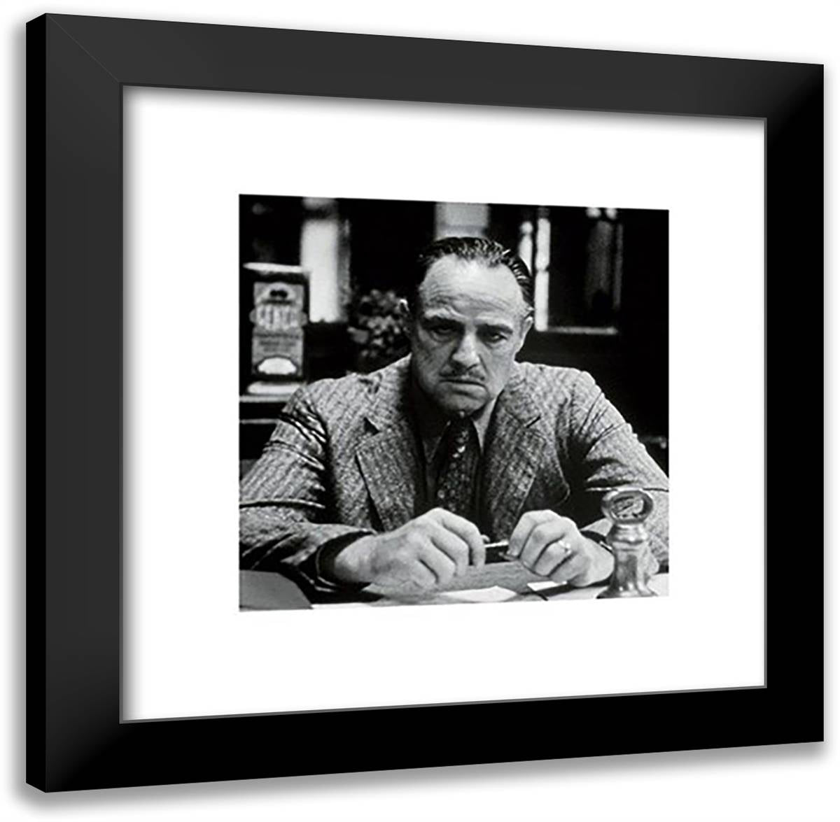 Godfather ??? Brando 20x20 Black Modern Wood Framed Art Print Poster
