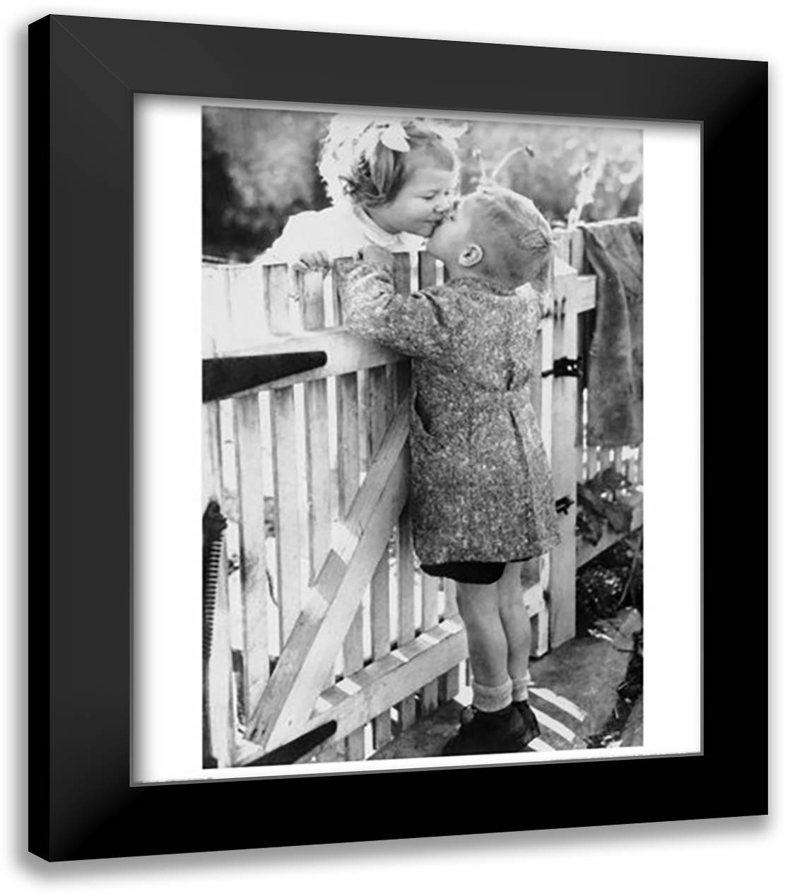 Love Thy Neighbour 20x24 Black Modern Wood Framed Art Print Poster by Bettmann-Corbis