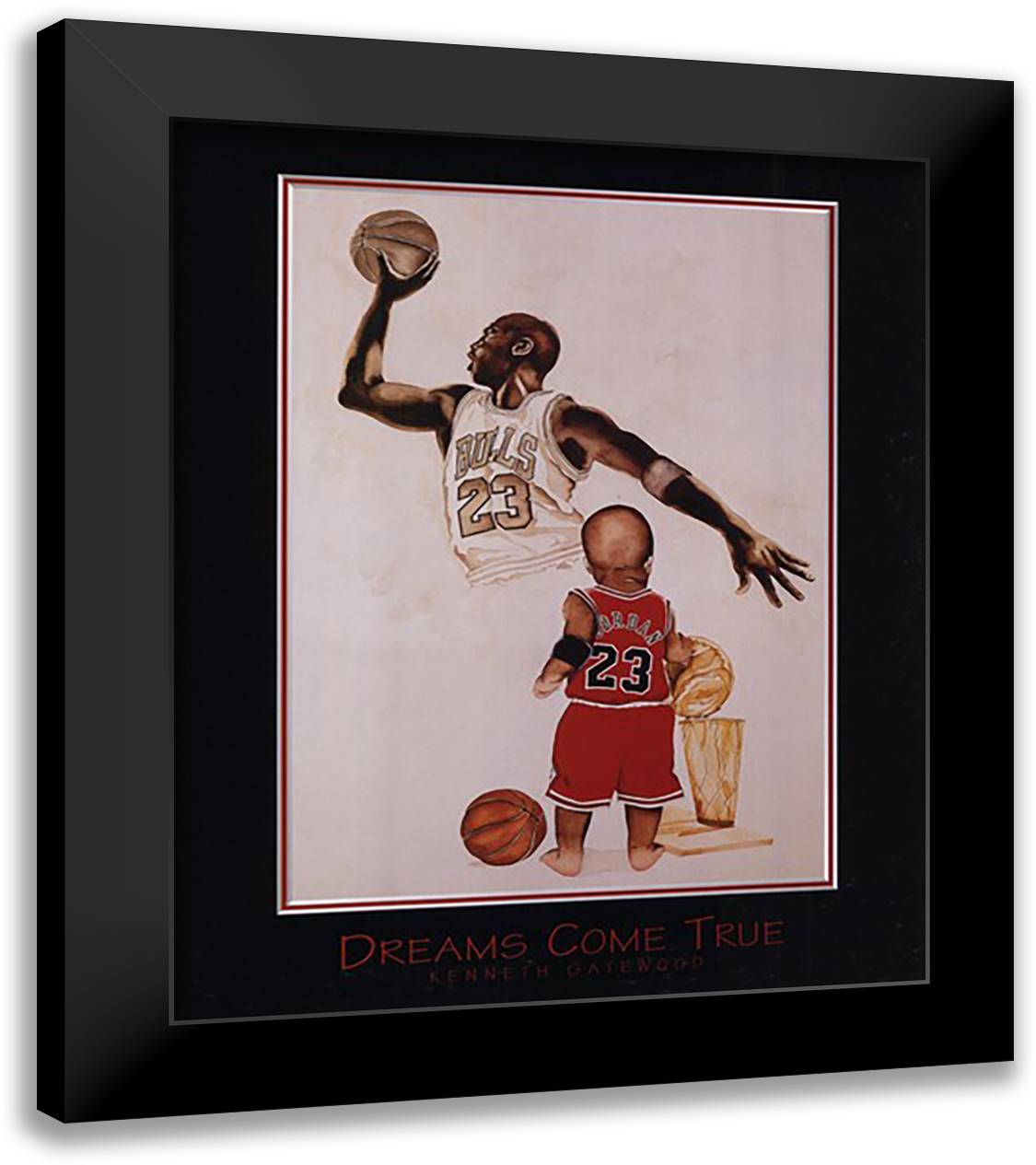 Dreams Come True 12x14 Black Modern Wood Framed Art Print Poster by Gatewood, Kenneth