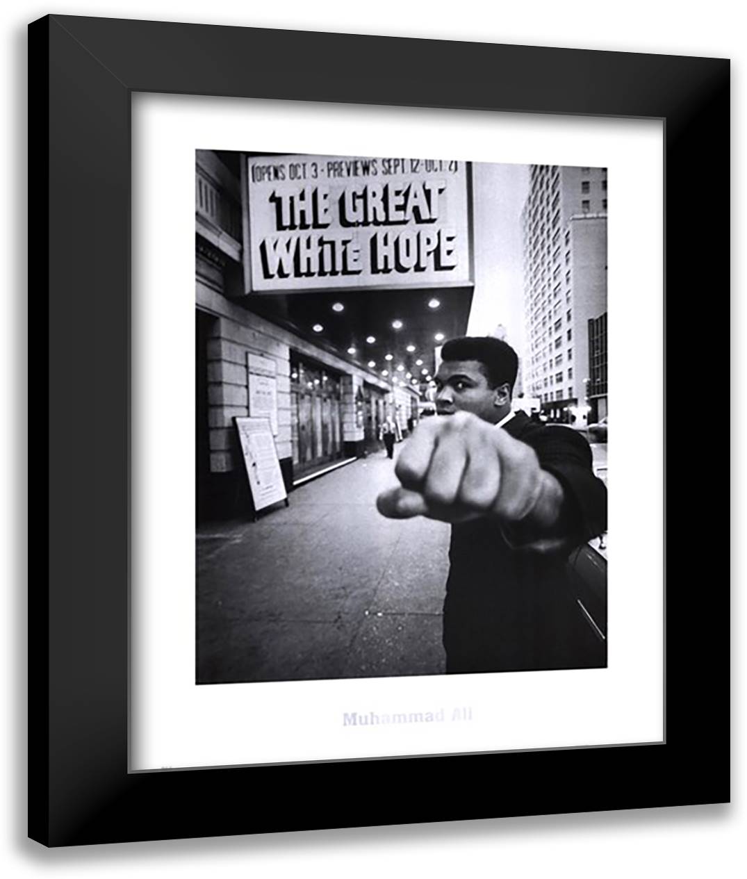 Muhammad Ali - Great White Hope 28x36 Black Modern Wood Framed Art Print Poster