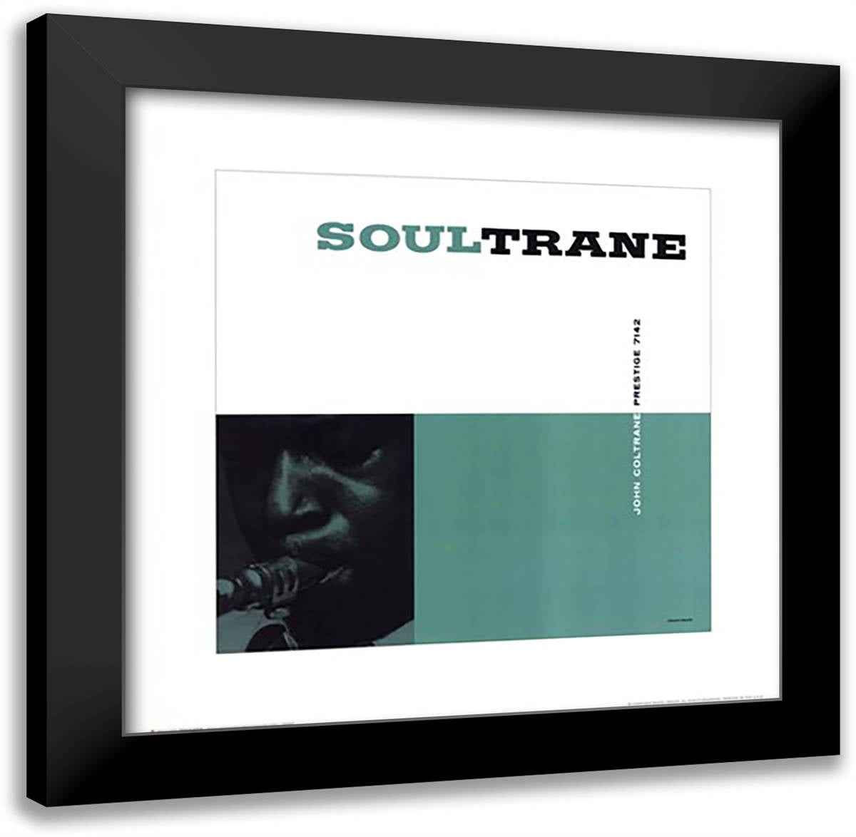 John Coltrane - Soul Trane 20x20 Black Modern Wood Framed Art Print Poster