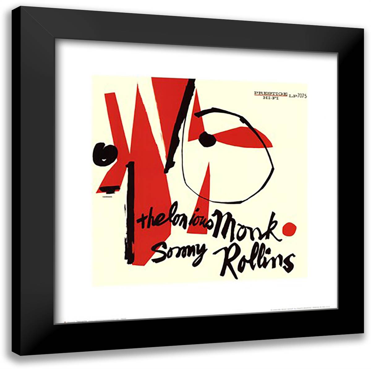Monk & Rollins 20x20 Black Modern Wood Framed Art Print Poster