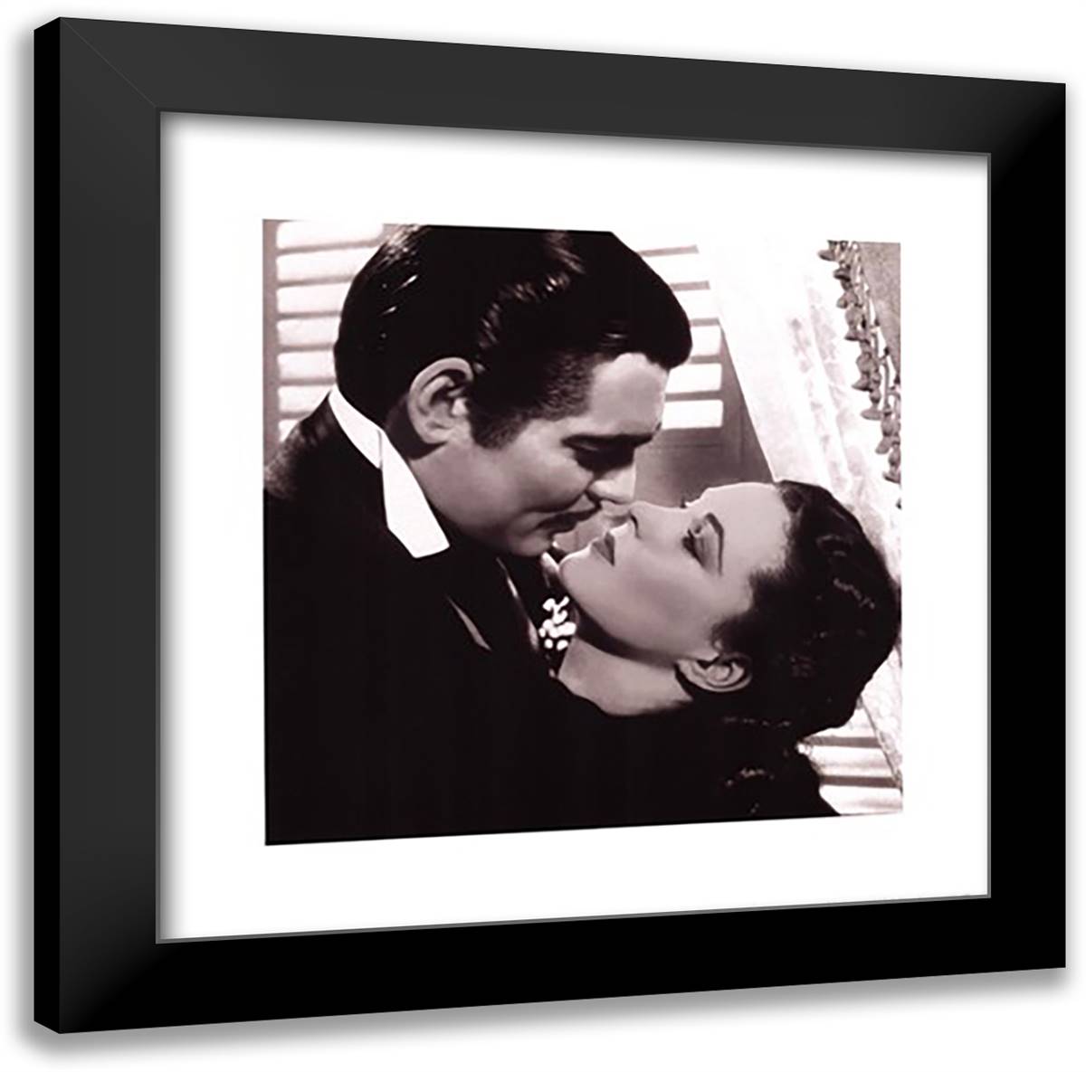 Gone with the Wind - Kiss 20x20 Black Modern Wood Framed Art Print Poster