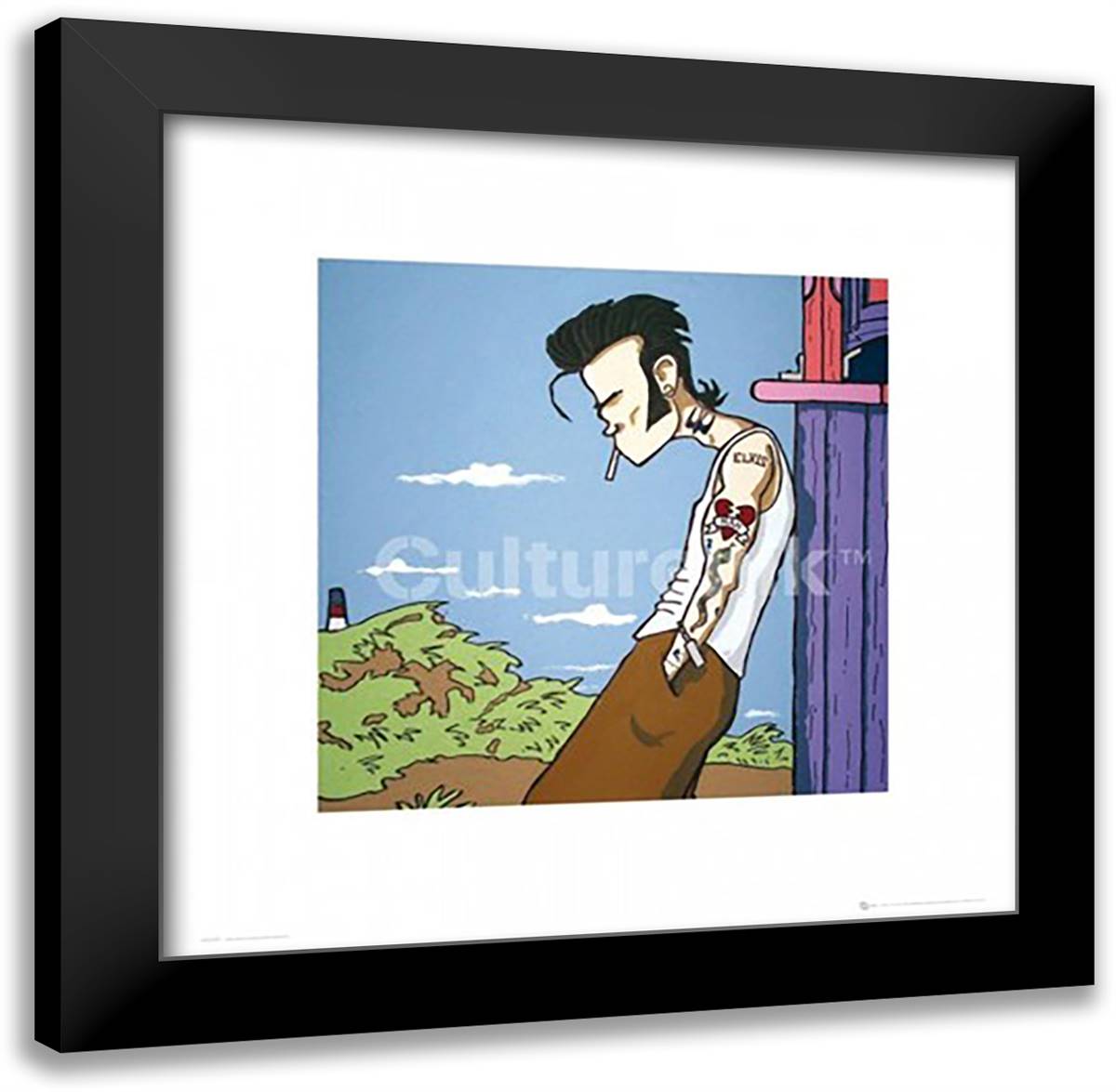 McKee Waltzer Boy 20x20 Black Modern Wood Framed Art Print Poster