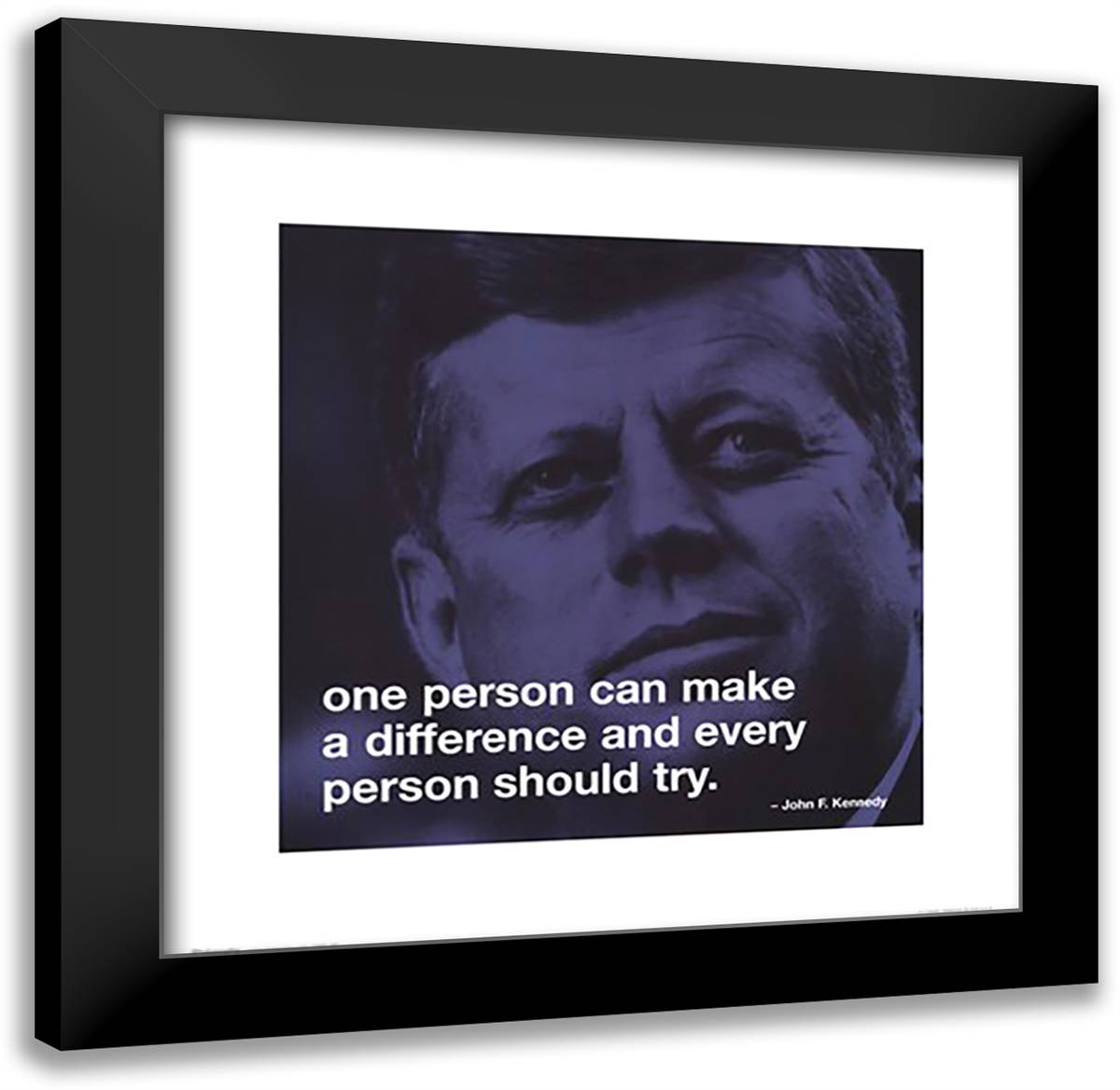 John F. Kennedy - iPhilosophy - Difference 20x20 Black Modern Wood Framed Art Print Poster