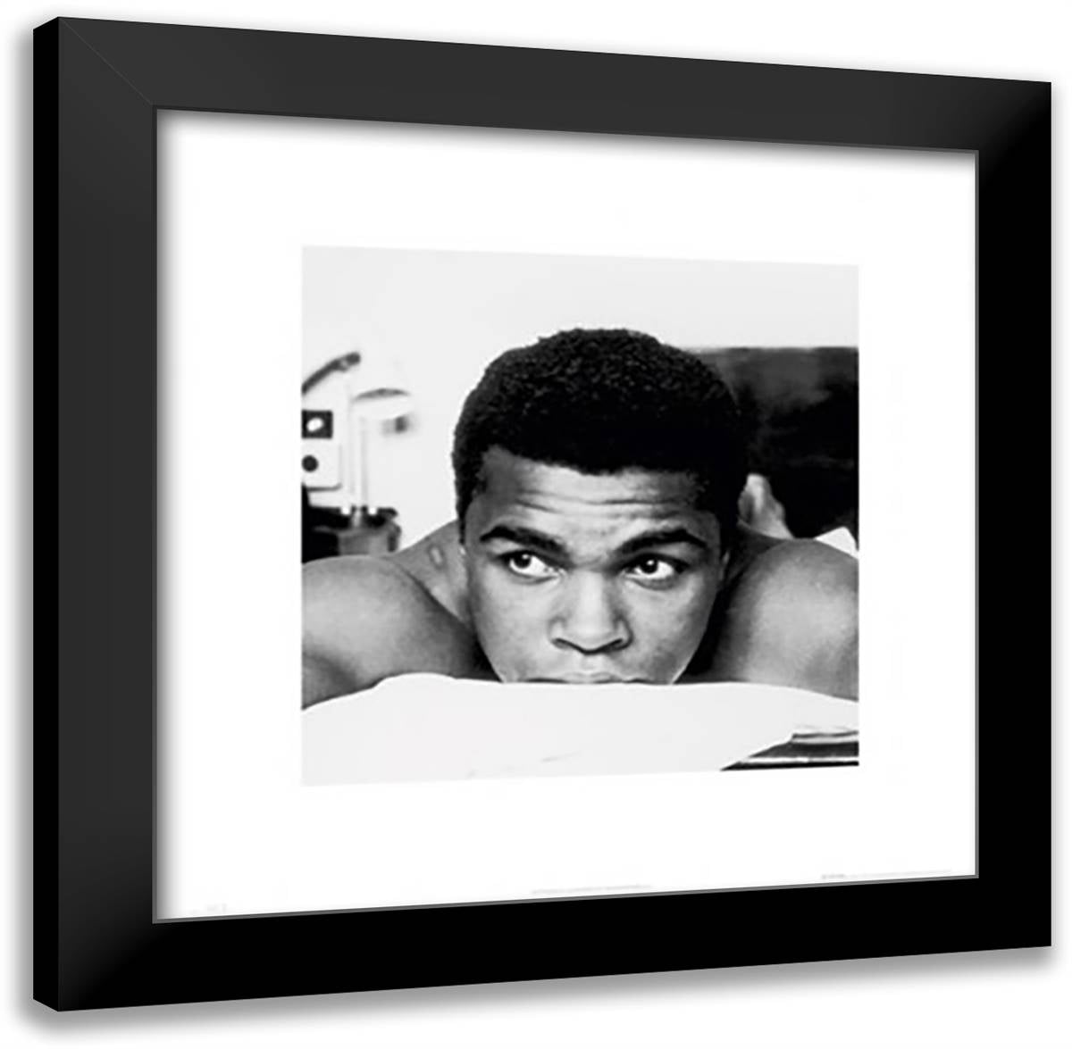 Muhammed Ali-Massage -High Qual Print 20x20 Black Modern Wood Framed Art Print Poster