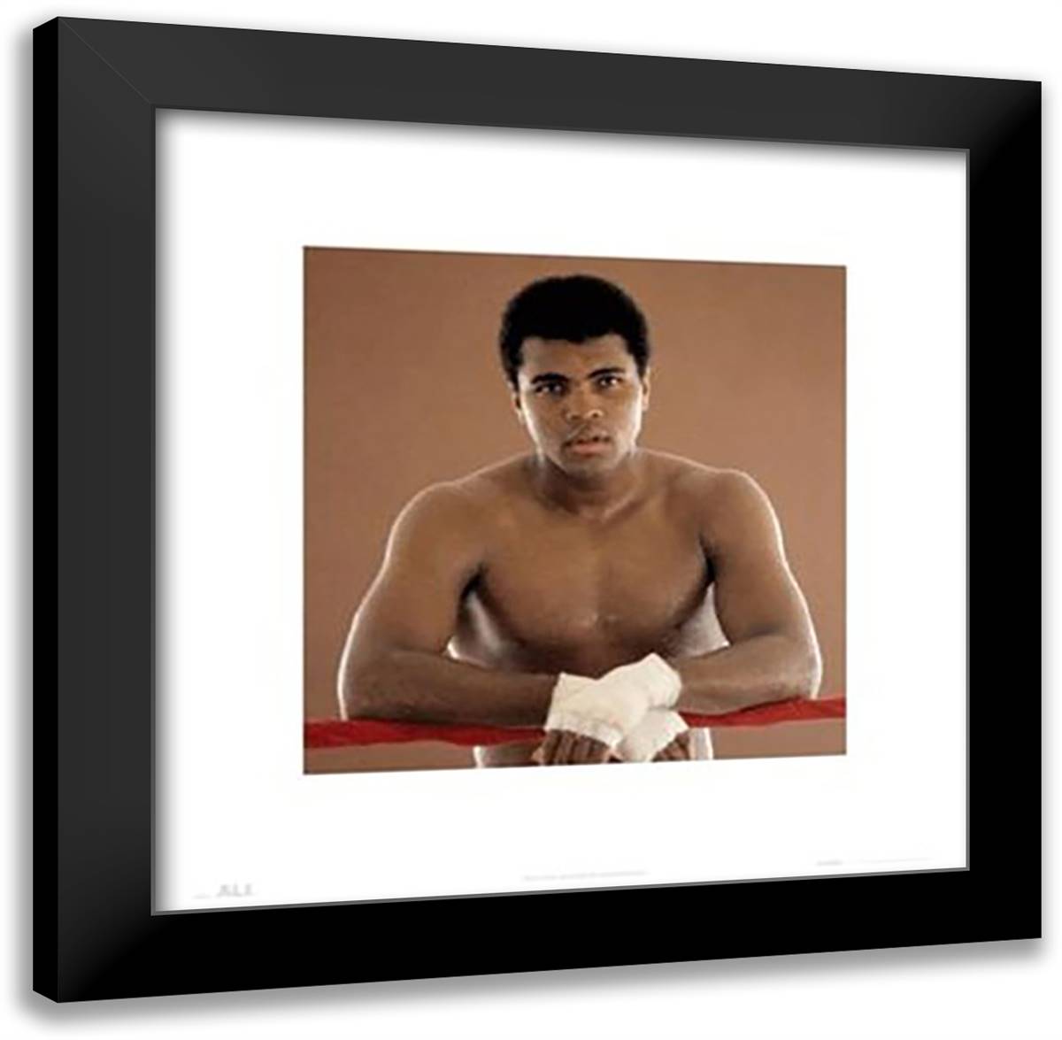 Muhammad Ali - Color Portrait 20x20 Black Modern Wood Framed Art Print Poster