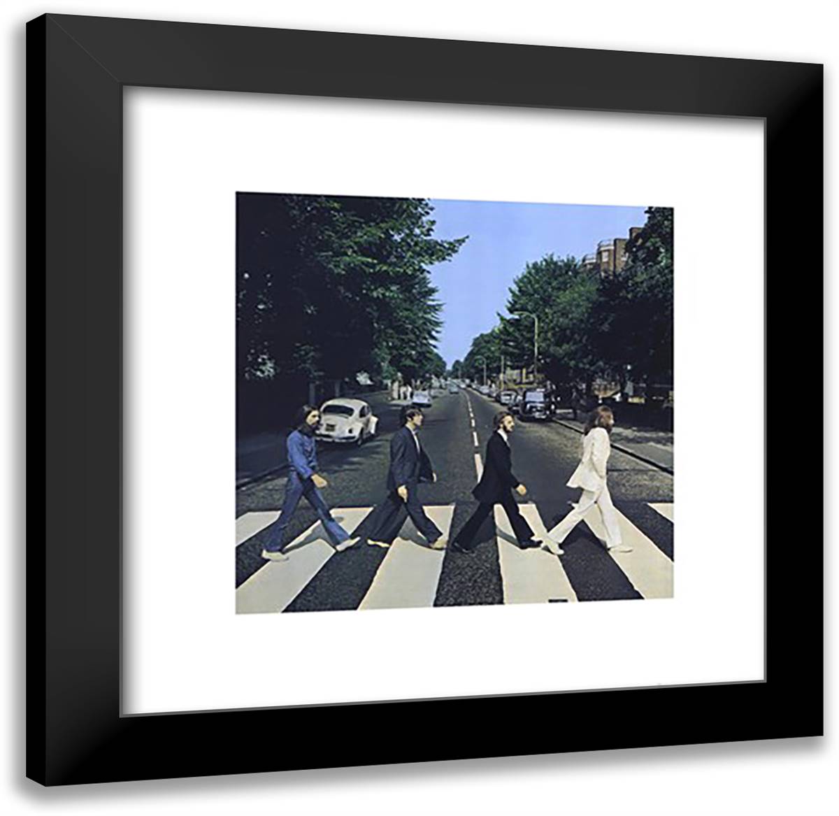 Beatles - Abbey Road 20x20 Black Modern Wood Framed Art Print Poster
