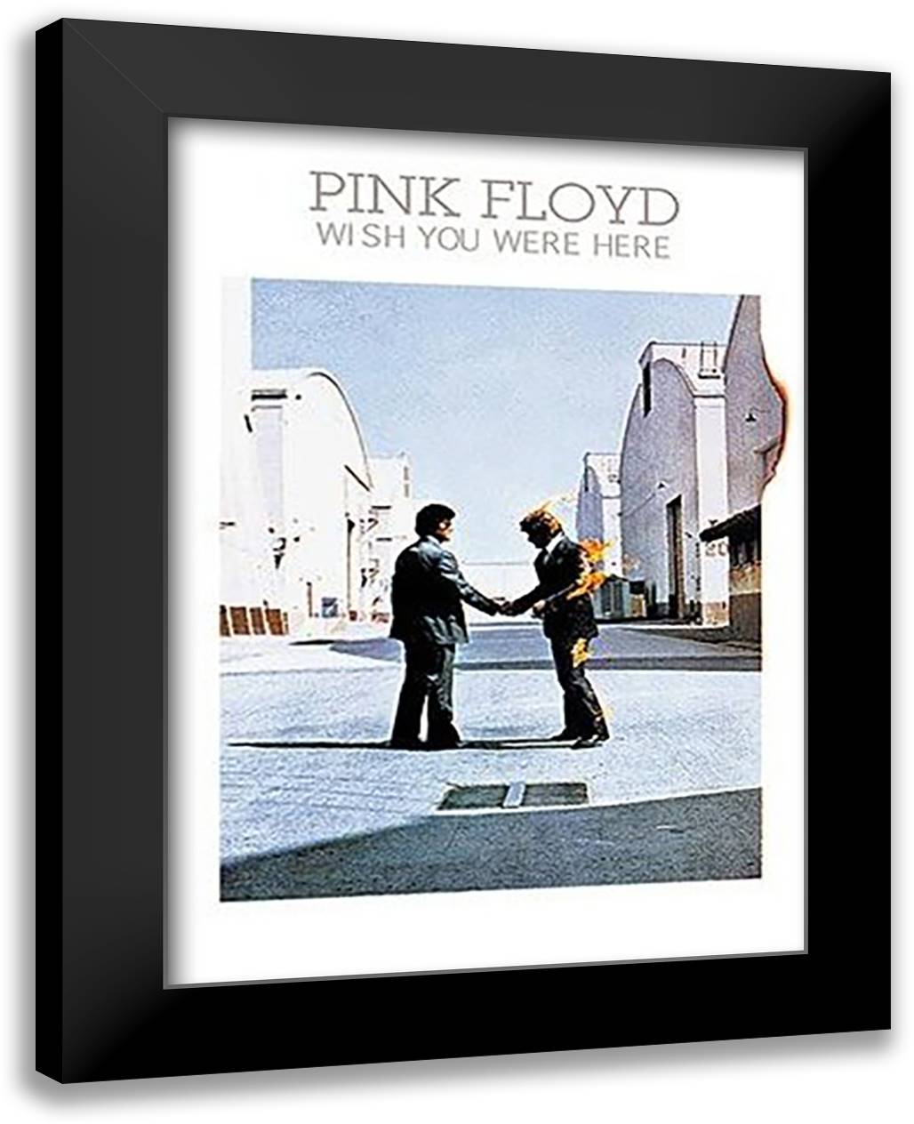 Pink Floyd - Wish You Were Here* 28x40 Black Modern Wood Framed Art Print Poster