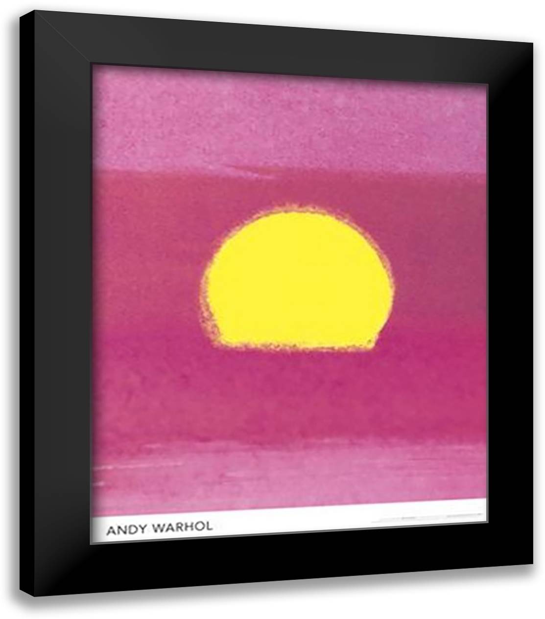 Sun 20x24 Black Modern Wood Framed Art Print Poster by Warhol, Andy
