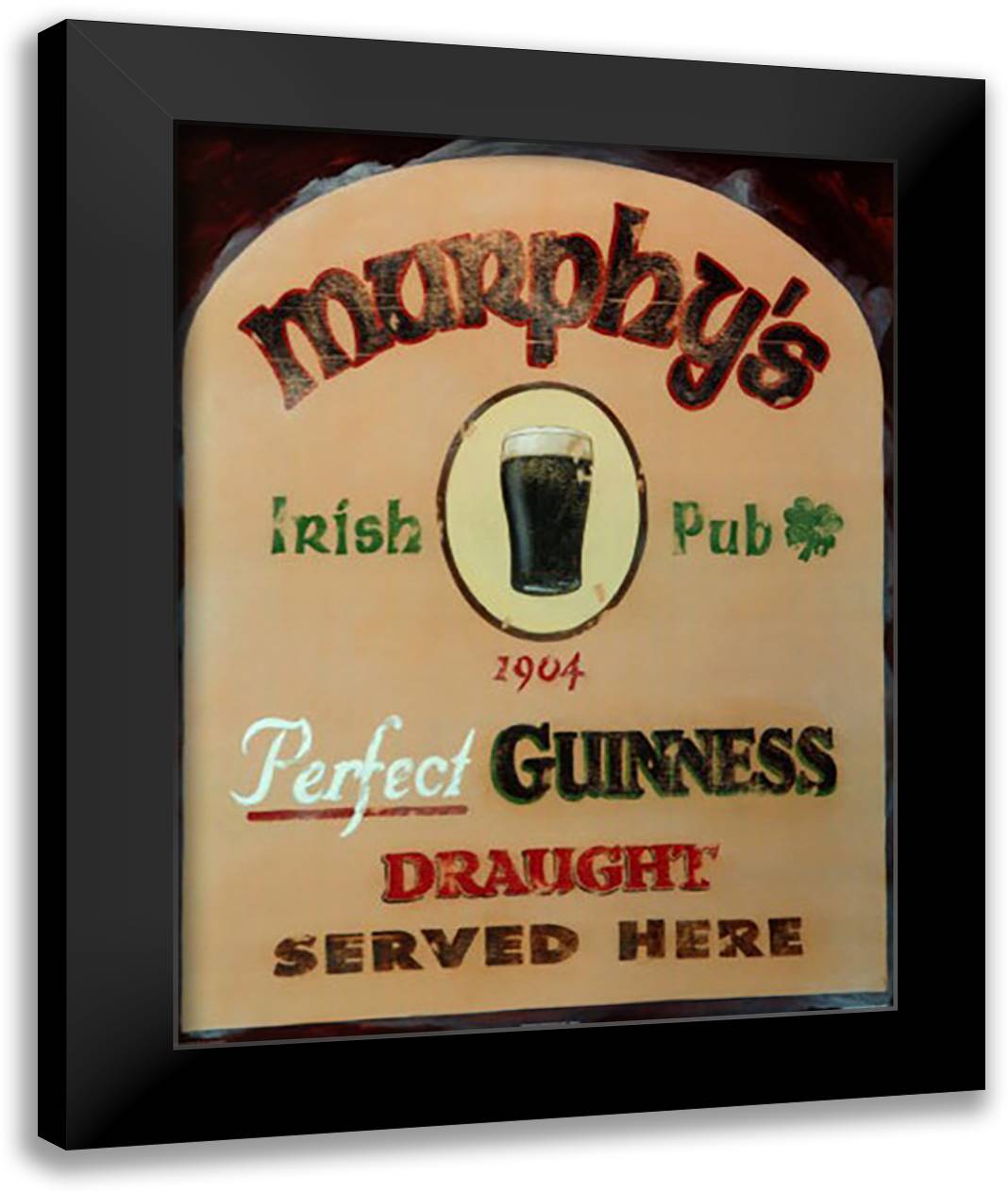 Murphy's Irish Pub 22x28 Black Modern Wood Framed Art Print Poster by Marrocco, David