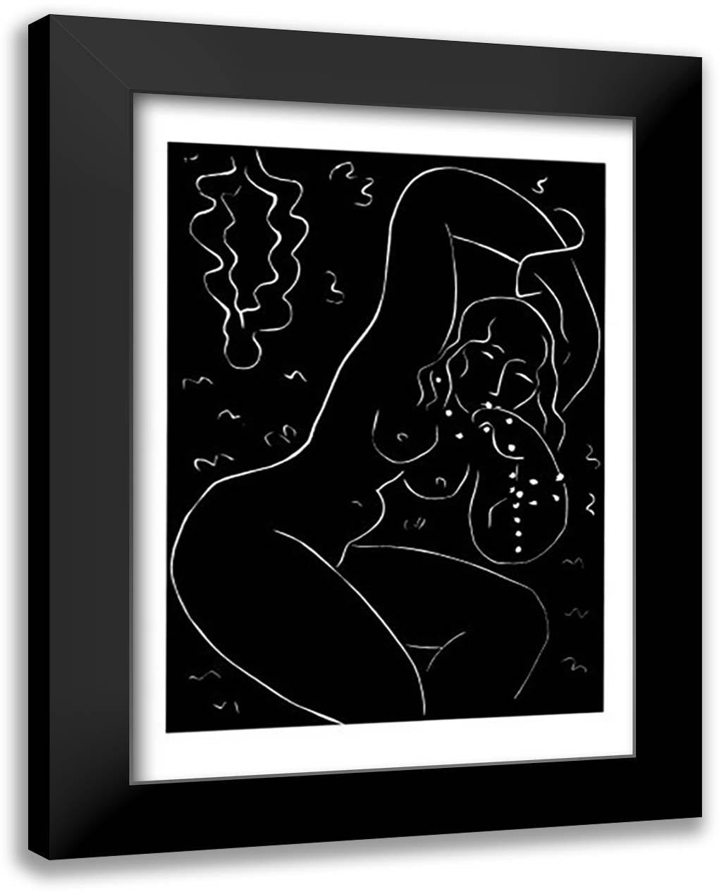 Nu au Bracelet 28x40 Black Modern Wood Framed Art Print Poster by Matisse, Henri