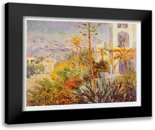 BORDIGHERA 40x28 Black Modern Wood Framed Art Print Poster by Monet, Claude