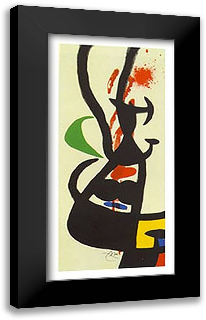 Le Chef des Equipages 22x40 Black Modern Wood Framed Art Print Poster by Miro, Joan