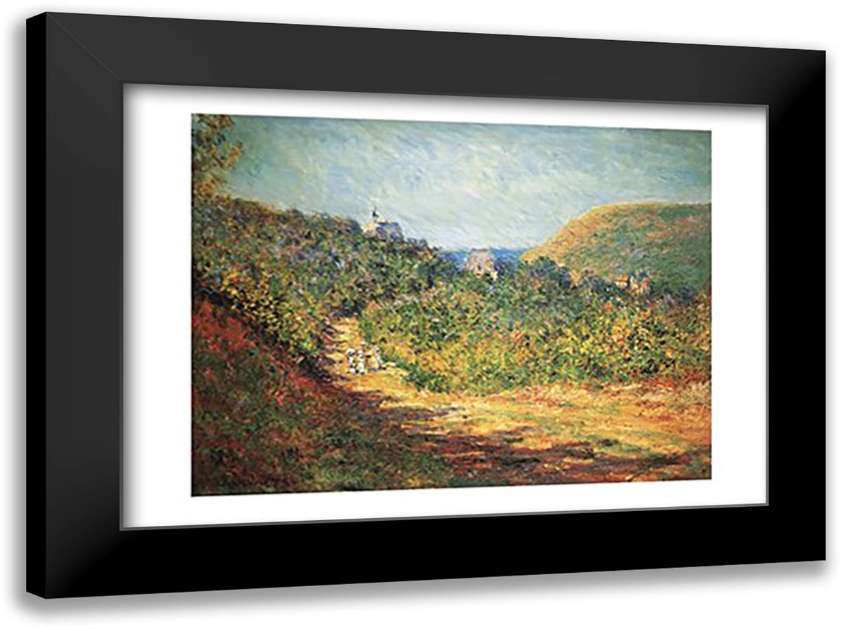 Petites Dalles, 1884 40x28 Black Modern Wood Framed Art Print Poster by Monet, Claude