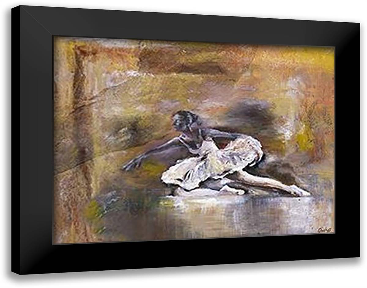 Resplendir I 28x24 Black Modern Wood Framed Art Print Poster by Bogerd, Escha Van Den