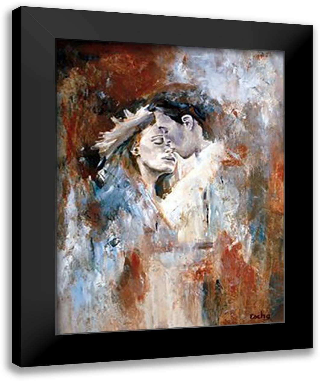 Insieme I 24x32 Black Modern Wood Framed Art Print Poster by Bogerd, Escha Van Den