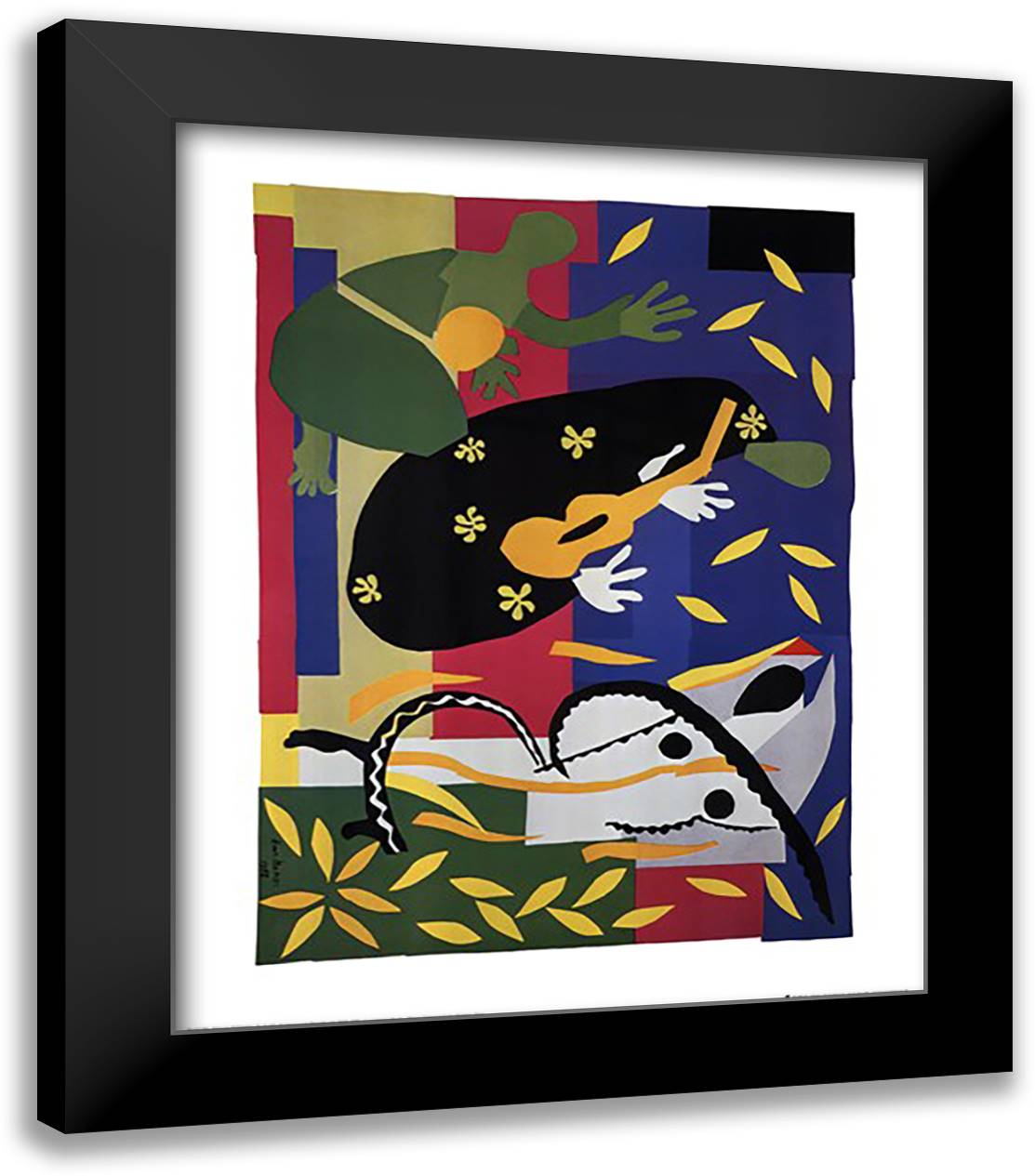 La Tristesse du Roi 20x24 Black Modern Wood Framed Art Print Poster by Matisse, Henri