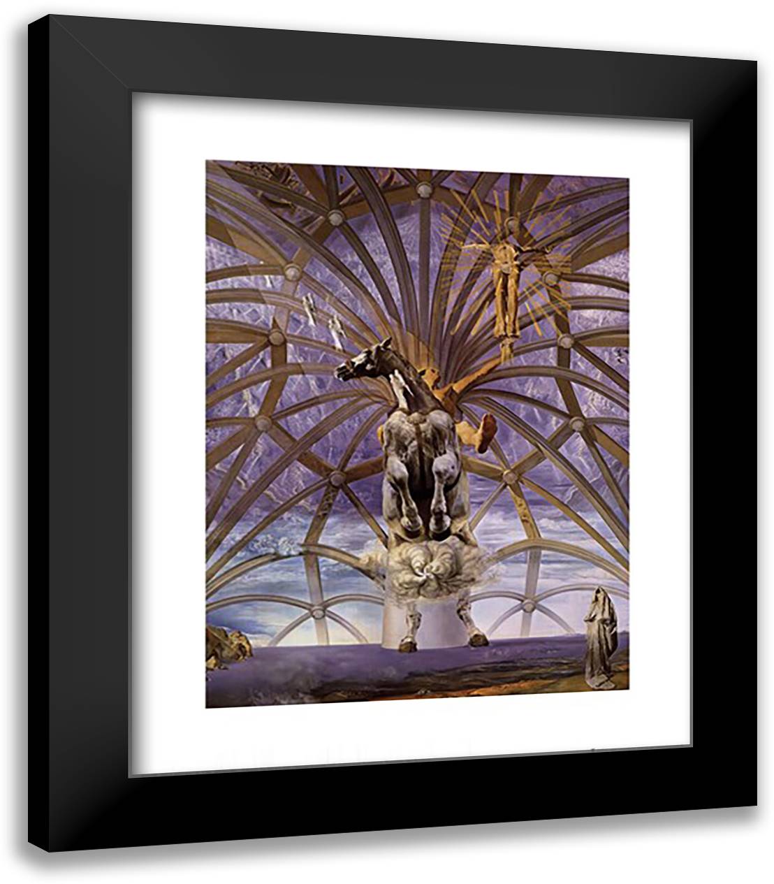 Santiago el Grande, c.1957 20x24 Black Modern Wood Framed Art Print Poster by Dali, Salvador