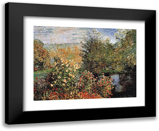 Garten Von Montgeron 24x20 Black Modern Wood Framed Art Print Poster by Monet, Claude