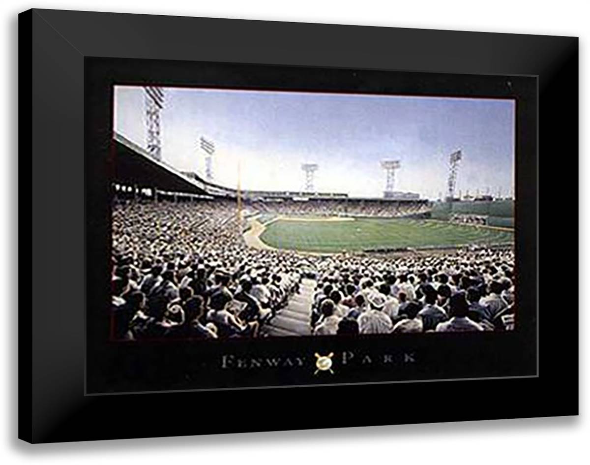 Fenway Park 36x28 Black Modern Wood Framed Art Print Poster by Vlasak, Darryl