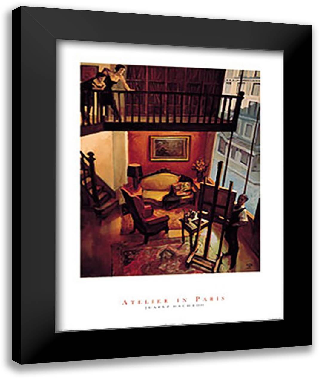 Atelier in Paris 9x11 Black Modern Wood Framed Art Print Poster by Machado, Juarez