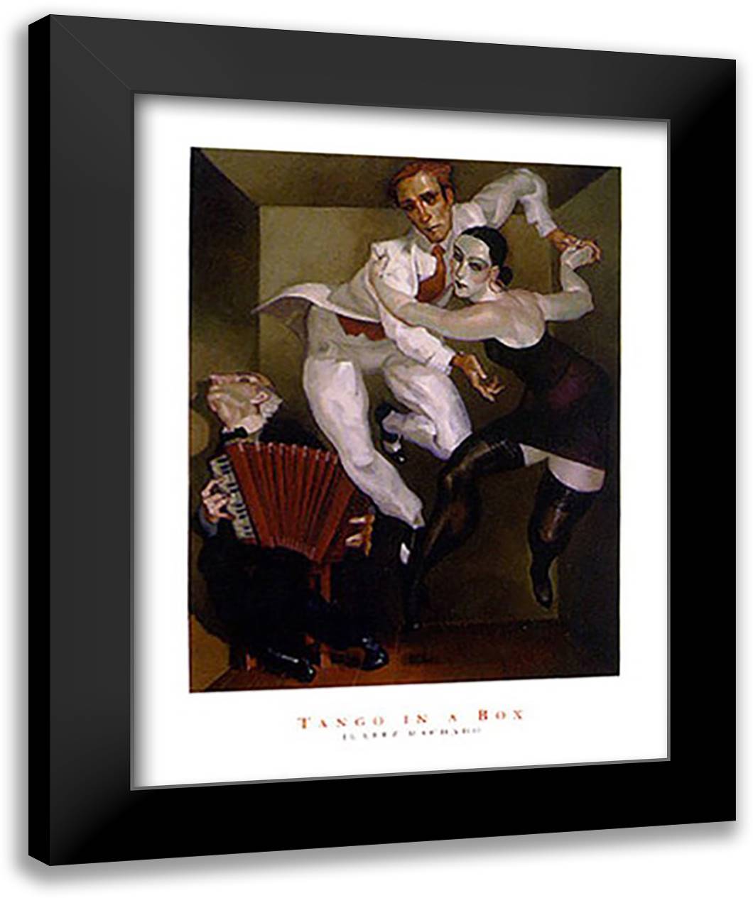 Tango in a Box 9x11 Black Modern Wood Framed Art Print Poster by Machado, Juarez