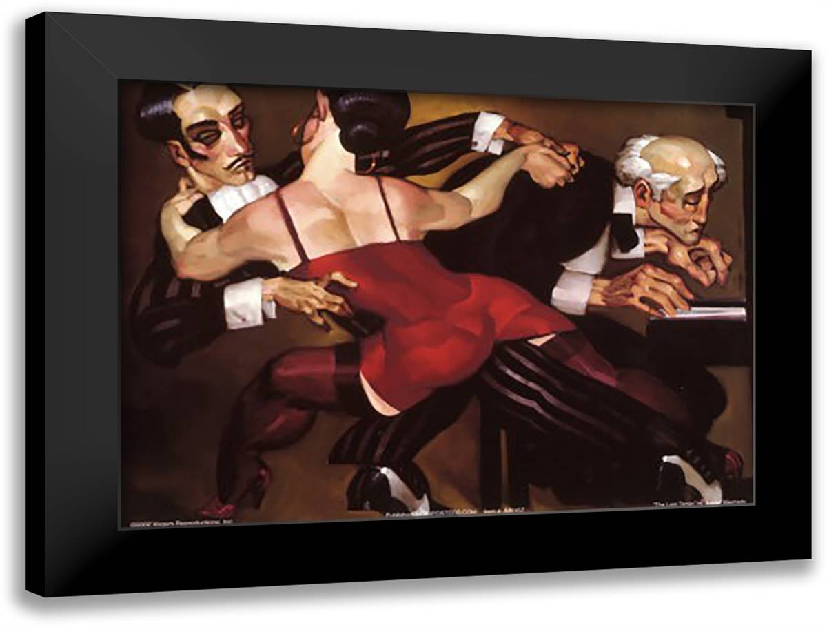 Last Tango 11x9 Black Modern Wood Framed Art Print Poster by Machado, Juarez