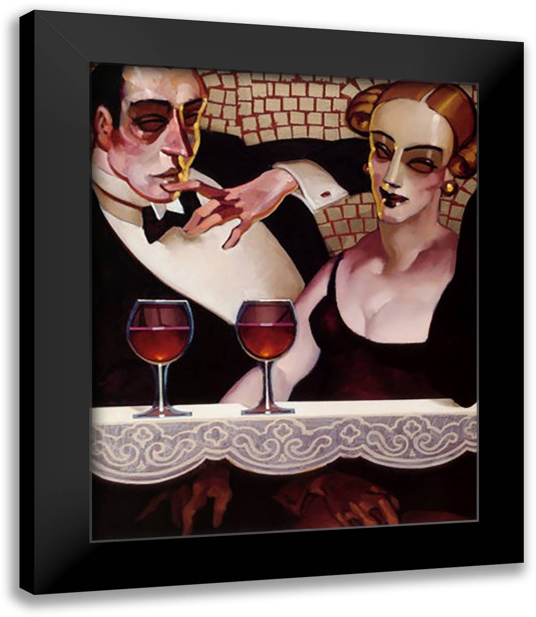 Ladies and Gentlemen I-L 15x18 Black Modern Wood Framed Art Print Poster by Machado, Juarez