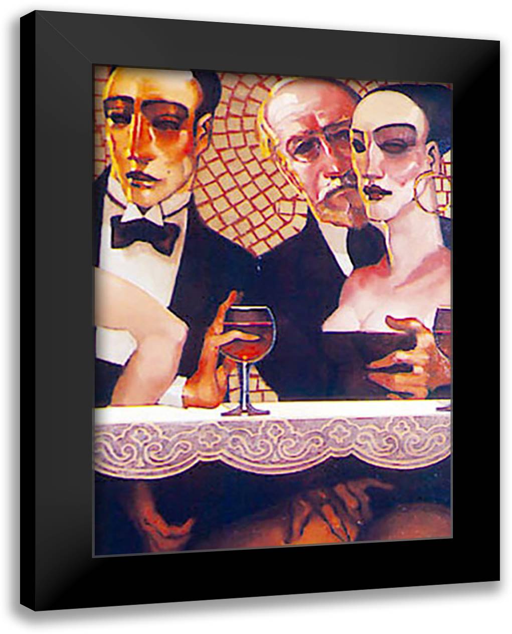 Ladies and Gentlemen II-R 9x11 Black Modern Wood Framed Art Print Poster by Machado, Juarez