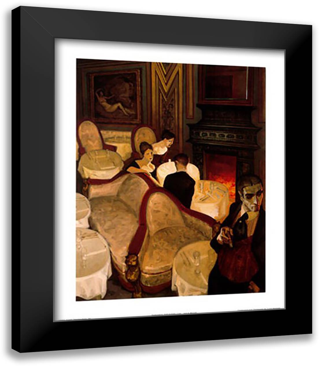 Confessions over Champagne 15x18 Black Modern Wood Framed Art Print Poster by Machado, Juarez