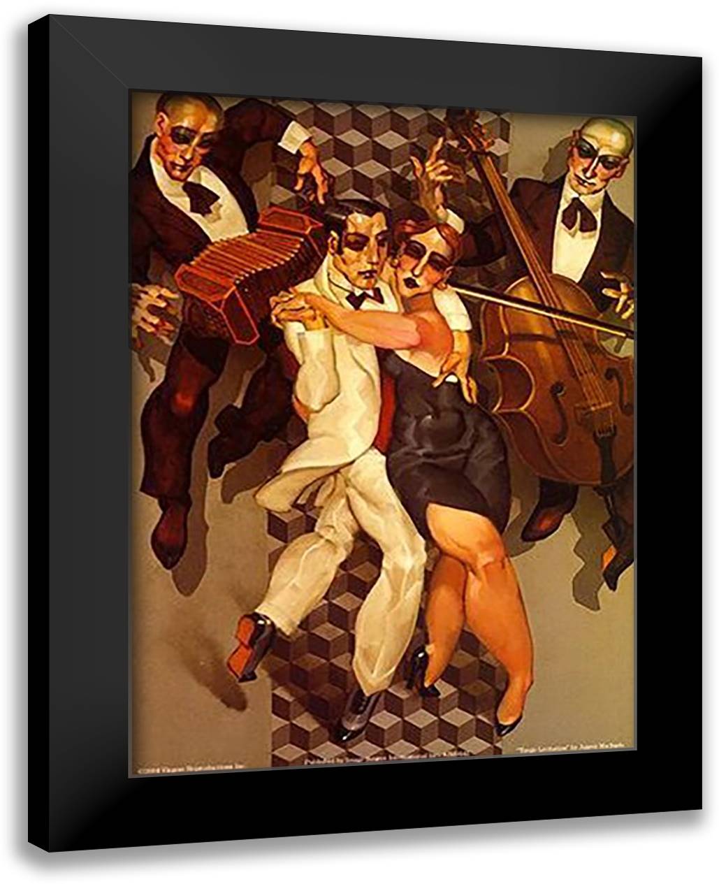 Tango Levitation 13x16 Black Modern Wood Framed Art Print Poster by Machado, Juarez