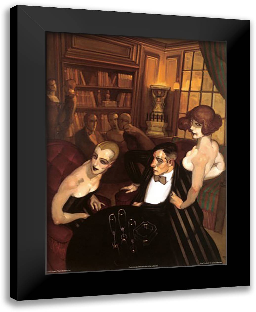 Fast Cocktails 9x11 Black Modern Wood Framed Art Print Poster by Machado, Juarez