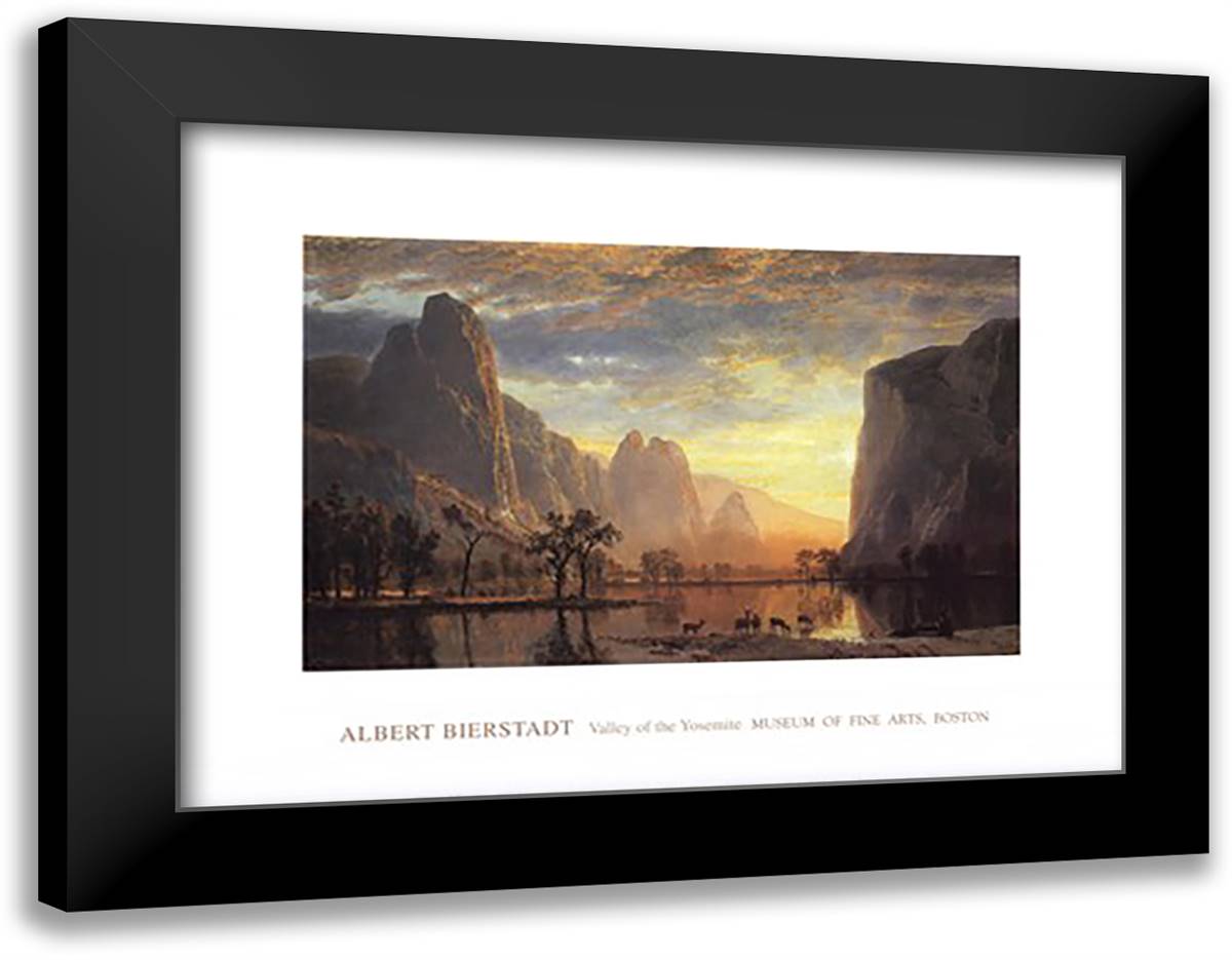 Valley of the Yosemite 34x26 Black Modern Wood Framed Art Print Poster by Bierstadt, Albert