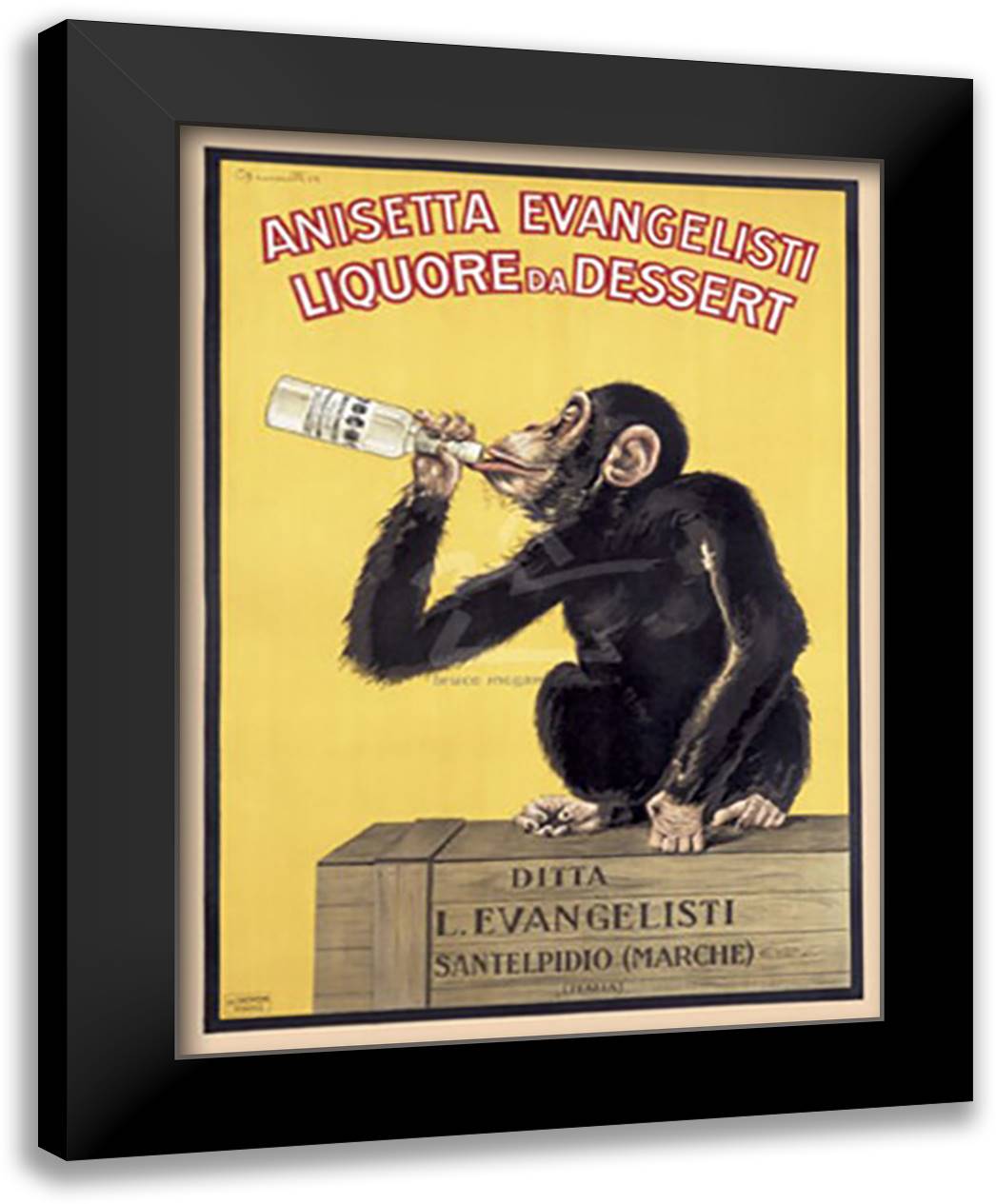 Anisetta Evangelisti, 1925 28x40 Black Modern Wood Framed Art Print Poster by Biscaretti, Carlo