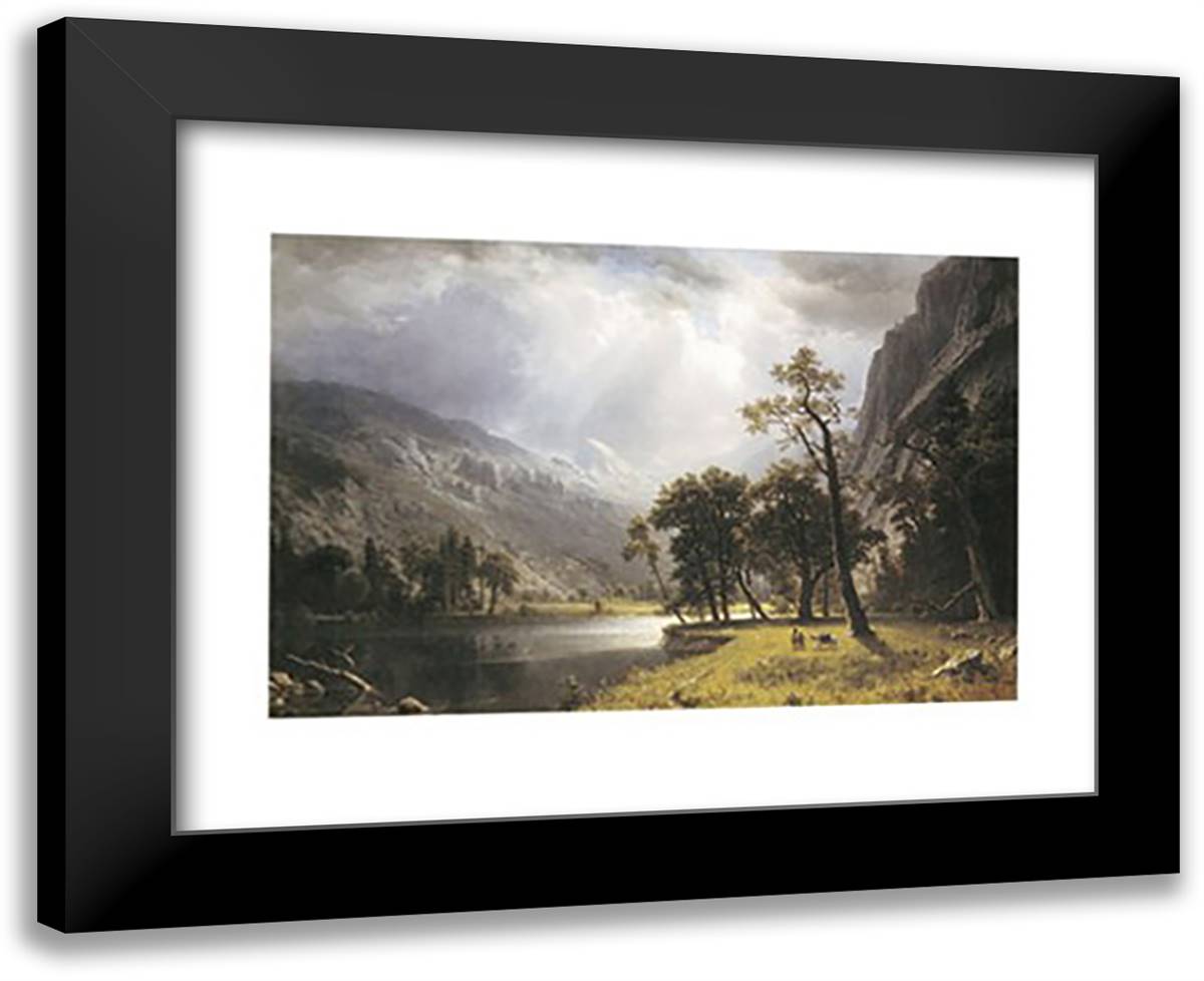 Half Dome, Yosemite Valley 18x15 Black Modern Wood Framed Art Print Poster by Bierstadt, Albert