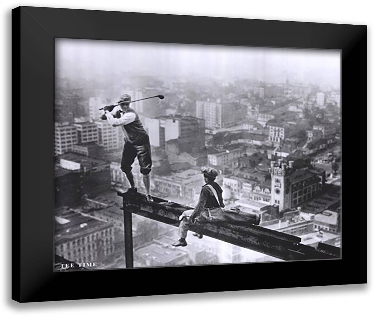 Tee Time 28x24 Black Modern Wood Framed Art Print Poster by Bettmann-Corbis