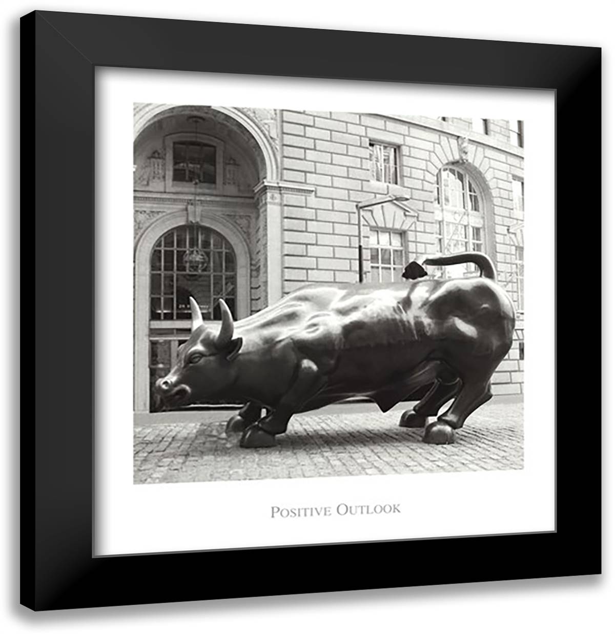 Positive Outlook 28x30 Black Modern Wood Framed Art Print Poster by Clark, Erin