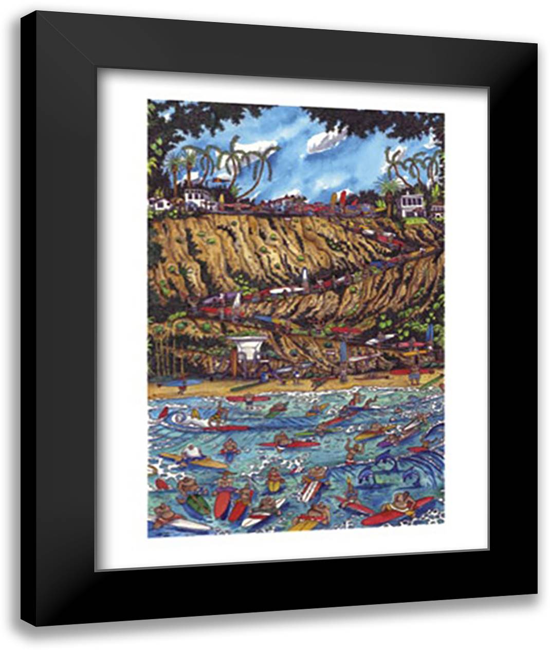 Weekend Getaway 26x38 Black Modern Wood Framed Art Print Poster by Casagrande